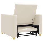 vidaXL Canapé-lit escamotable simple Blanc crème 90 x 165 x 87 cm