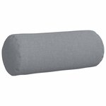 vidaXL Coussins d'accent 2 Pièces Gris clair Ø 15 x 40 cm tissu