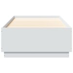 vidaXL Cadre de lit avec LED sans matelas blanc 90x200 cm
