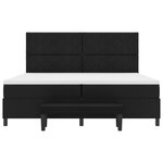 vidaXL Lit Box Spring avec Matelas et Banc Noir 200x200 cm Tissu