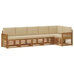 vidaXL Ensemble de canapés d'extérieur 5 pc Naturel