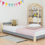 Lit enfant DREAMY 120 x 180 - gris et naturel