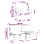 vidaXL Mobilier de jardin avec coussin 2 Pièces Anthracite Acier
