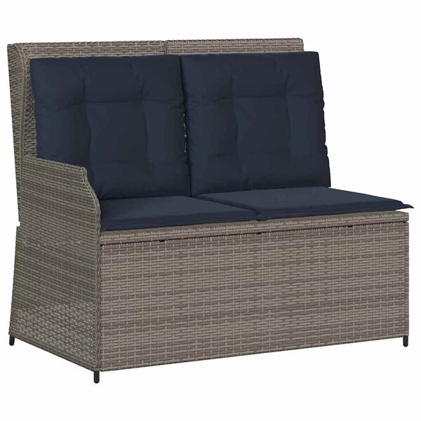 vidaXL Banc de jardin Gris polyrotin
