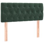 vidaXL Tête de lit à LED Vert foncé 90x7x78/88 cm Velours