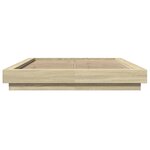 vidaXL Cadre de lit avec lumières LED sans matelas 135x190 cm