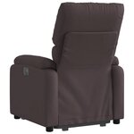 vidaXL Fauteuil inclinable électrique marron foncé tissu
