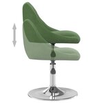 vidaXL Chaises pivotantes à manger lot de 4 Vert foncé Velours