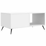 vidaXL Table basse Blanc 90 x 50 x 40 cm Bois d'ingénierie