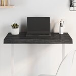 vidaXL Dessus de table marron foncé bois chêne massif traité