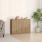 vidaXL Buffets 2 Pièces Chêne artisanal 60x31x84 cm Bois d'ingénierie