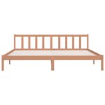 vidaXL Cadre de lit sans matelas marron miel bois massif 200x200 cm