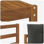 vidaXL Ensemble de canapés d'extérieur 5 Pièces Naturel et Anthracite
