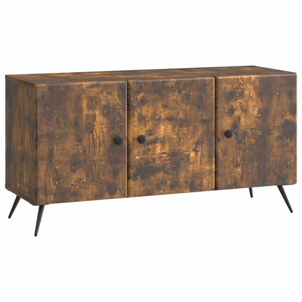 vidaXL Meuble TV Chêne fumé 99 x 34 5 x 50 cm Bois d'ingénierie