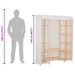 vidaXL Garde-robe Blanc 135 x 40 x 170 cm Tissu