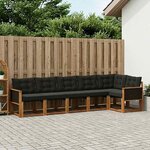 vidaXL Ensemble de canapés d'extérieur 6 pc Naturel et noir