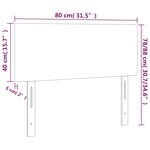 vidaXL Tête de lit à LED Noir 80x5x78/88 cm Tissu