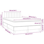 vidaXL Sommier à lattes de lit avec matelas Crème 120x200 cm Tissu