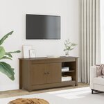 vidaXL Meuble TV Marron miel 103x36 5x52 cm Bois de pin massif