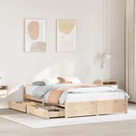 vidaXL Cadre de lit sans matelas 150x200 cm bois de pin massif