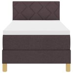 vidaXL Lit boxspring avec matelas Marron foncé 80 x 200 cm tissu