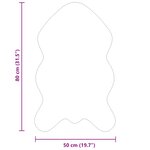 vidaXL Tapis en fausse Tafalla Crème 50 x 80 cm Polyester