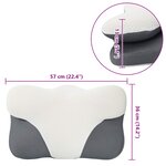 vidaXL Coussin pour le cou Blanc 57 x 36 x 13 cm Polyester