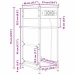 vidaXL Cabinet de chevet avec tiroir Chêne marron 40 x 27 x 76 cm