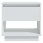 vidaXL Tables de chevet 2 Pièces Blanc 45x34x44 cm bois d'ingénierie