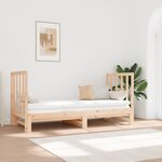 vidaXL Lit coulissant 2x(90x190) cm Bois de pin massif