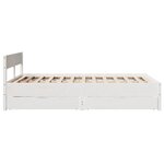 vidaXL Cadre de lit sans matelas blanc 120x200 cm bois de pin massif