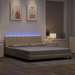 vidaXL Cadre de lit sans matelas Hanko crème 180x200 cm tissu