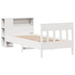 vidaXL Lit bibliothèque sans matelas blanc 75x190cm bois de pin massif
