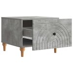 vidaXL Table basse Gris béton 49 x 50 x 40 cm Bois d'ingénierie