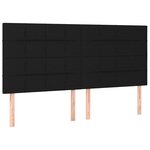 vidaXL Sommier à lattes de lit avec matelas Noir 200x200 cm Tissu