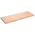 vidaXL Dessus de table marron clair bois chêne massif traité