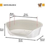 Panier-Corbeille Siesta Deluxe Taille 4 - 61 5 x 45 x 21 5 cm - Blanc