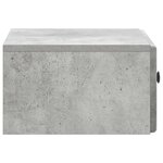 vidaXL Cabinet de chevet mural 2 Pièces Gris béton 49 x 34 5 x 20 cm