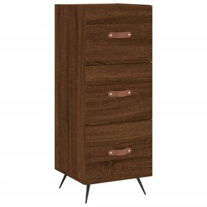 vidaXL Buffet Chêne marron 34 5x34x90 cm Bois d'ingénierie