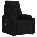 vidaXL Fauteuil inclinable de massage électrique Noir Tissu