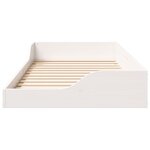 vidaXL Cadre de lit surélevé Blanc 90 x 190 cm Bois massif en pin