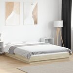 vidaXL Cadre de lit sans matelas chêne sonoma 140x190 cm