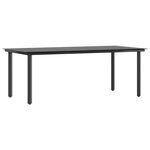 vidaXL Ensemble à manger jardin coussins 7Pièces marron poly rotin verre