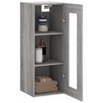 vidaXL Armoire murale sonoma gris 34 5x34x90 cm