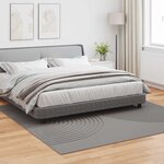 vidaXL Tapis de surface Carré HUARTE Gris 240 x 240 cm Polyester