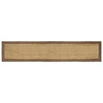 vidaXL Tapis de surface Gris 80 x 400 cm Jute