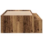 vidaXL Cadre de lit de rangement Bois ancien 90x190 cm