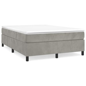 vidaXL Cadre de lit sans matelas gris clair 140x200 cm velours