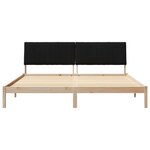 vidaXL Cadre de lit avec tête de lit Marron 200 x 200 cm Pin massif