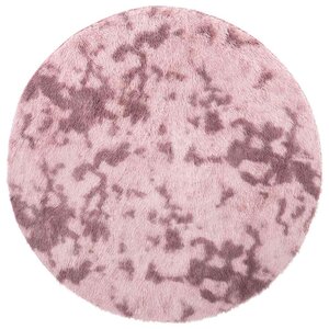 vidaXL Tapis Shaggy à poils longs NAVARRA rose poudré 100x100 cm